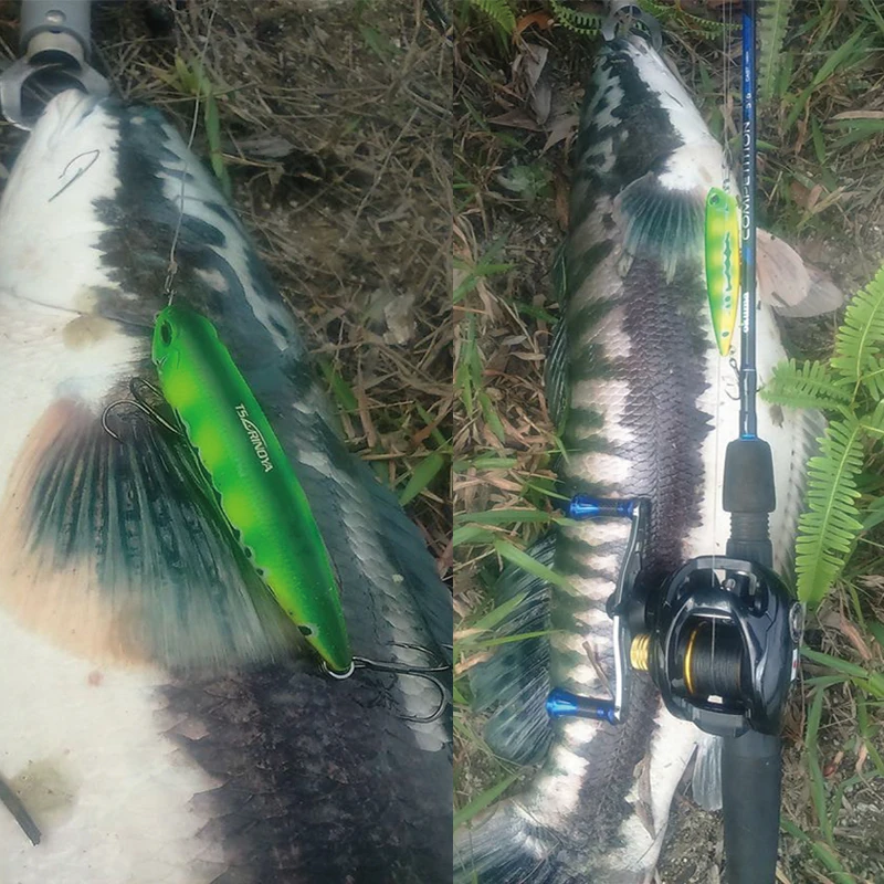 TSURINOYA 85F Topwater-señuelo de pesca con lápiz flotante, 85mm, 10,5g, DW59, Lucio, lubina, cebos duros de fundición larga en forma de Z, Jerkbait Wobbler - imagen 3