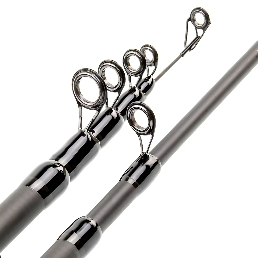 JOBSY-caña de pescar telescópica con mango de madera de corcho, aparejo giratorio de fibra de carbono, 1,8 M, 2,1 M, 2,4 M, 2,7 M - imagen 4