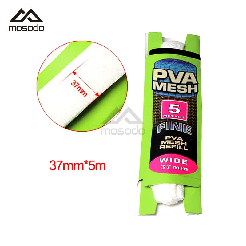 Mosodo-red de pesca PVA Soluble, red de malla estrecha para peces, medias de recarga, alimentador, trampa, bolsa de cebo, red de protección, 5m - imagen 3