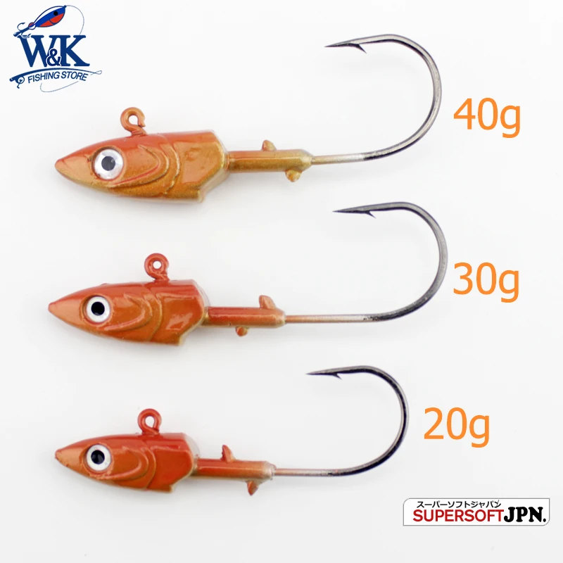 Venta caliente Jig anzuelo de Pesca 40g 6/0 de agua dulce suave señuelo de Pesca medregal del Japón ganchos - imagen 5