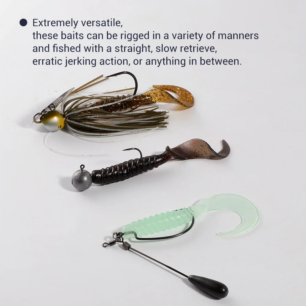 Noeby-señuelo suave de gusano, cebo de silicona acanalado, Wobblers, Swimbait de goma, perca de Lucio, aparejos de pesca de lubina, 7,5 cm, 2,7g - imagen 5