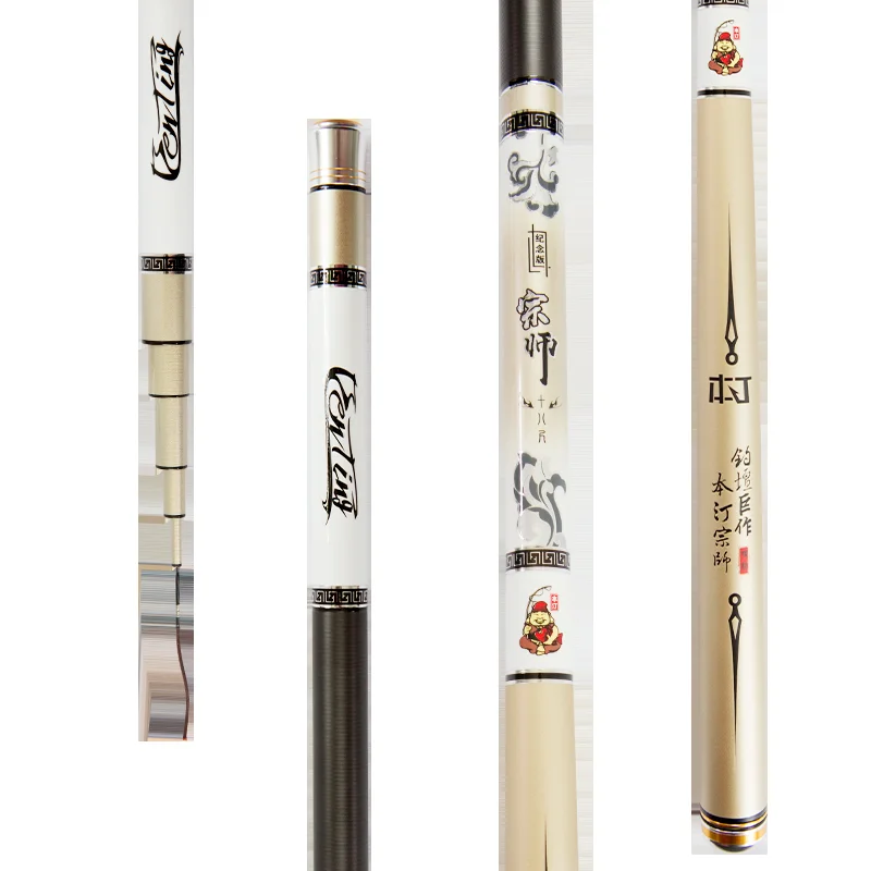 Caña De pescar De fibra De carbono, caña De pescar superdura, telescópica, Angeln, Canne, Peche, para carpa, 3,6 m-7,2 m, Taiwán - imagen 4