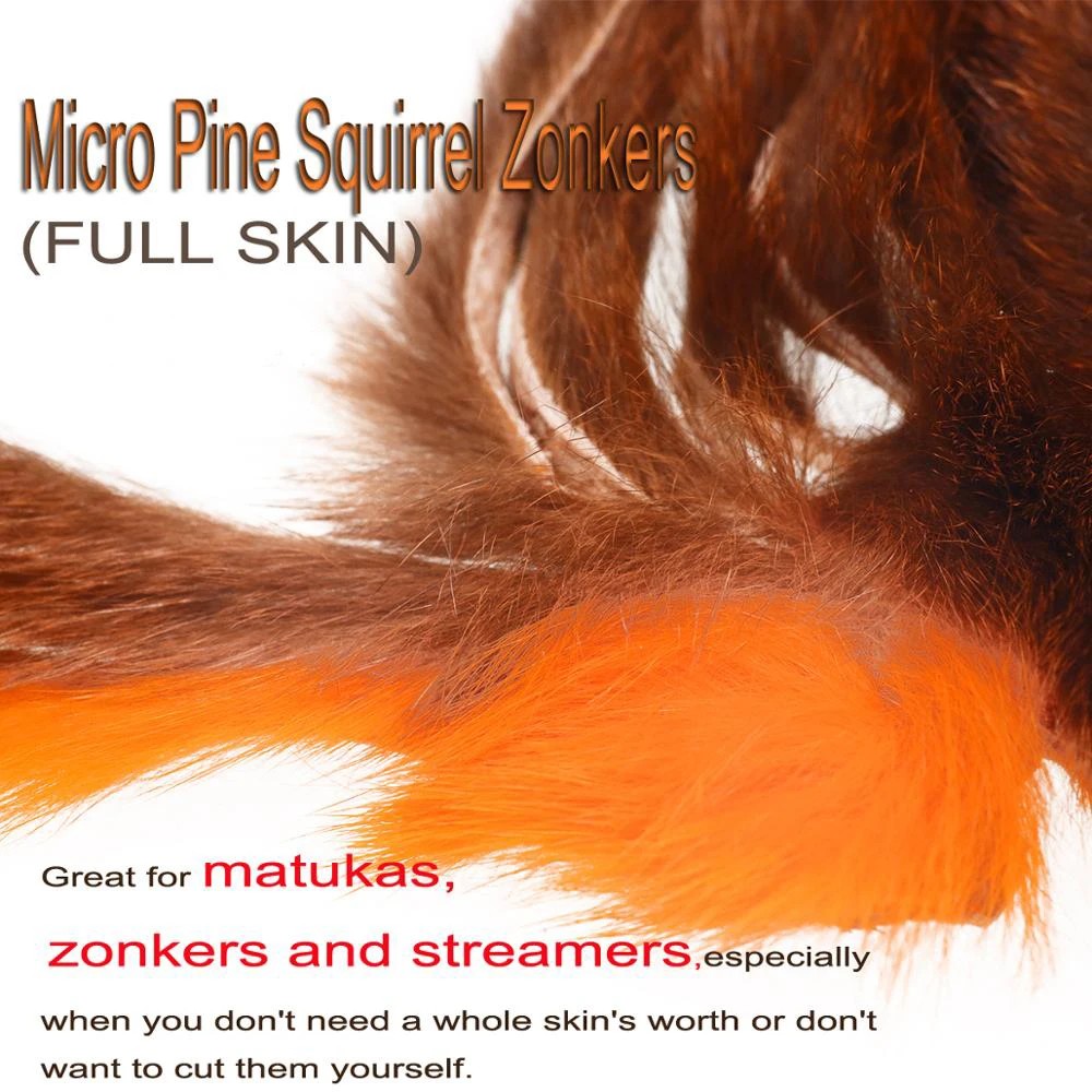 Bimoo-tiras de piel de ardilla Zonker, serpentinas suaves de 3mm, materiales para atar moscas - imagen 3