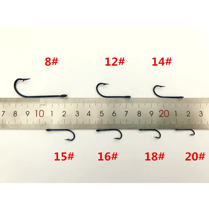 Anzuelo de Pesca azul con mango largo, anzuelos circulares con ojos, perca con púas, aparejos de Pesca de agua salada, accesorios de Pesca al por mayor - imagen 3