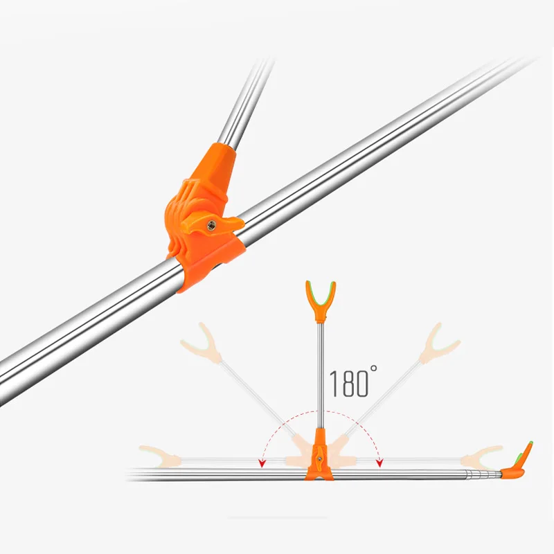 Mosodo-Soporte de caña de pescar de acero inoxidable, herramientas de mano telescópicas, 1,5/1,7/2,1/2,4 m - imagen 4