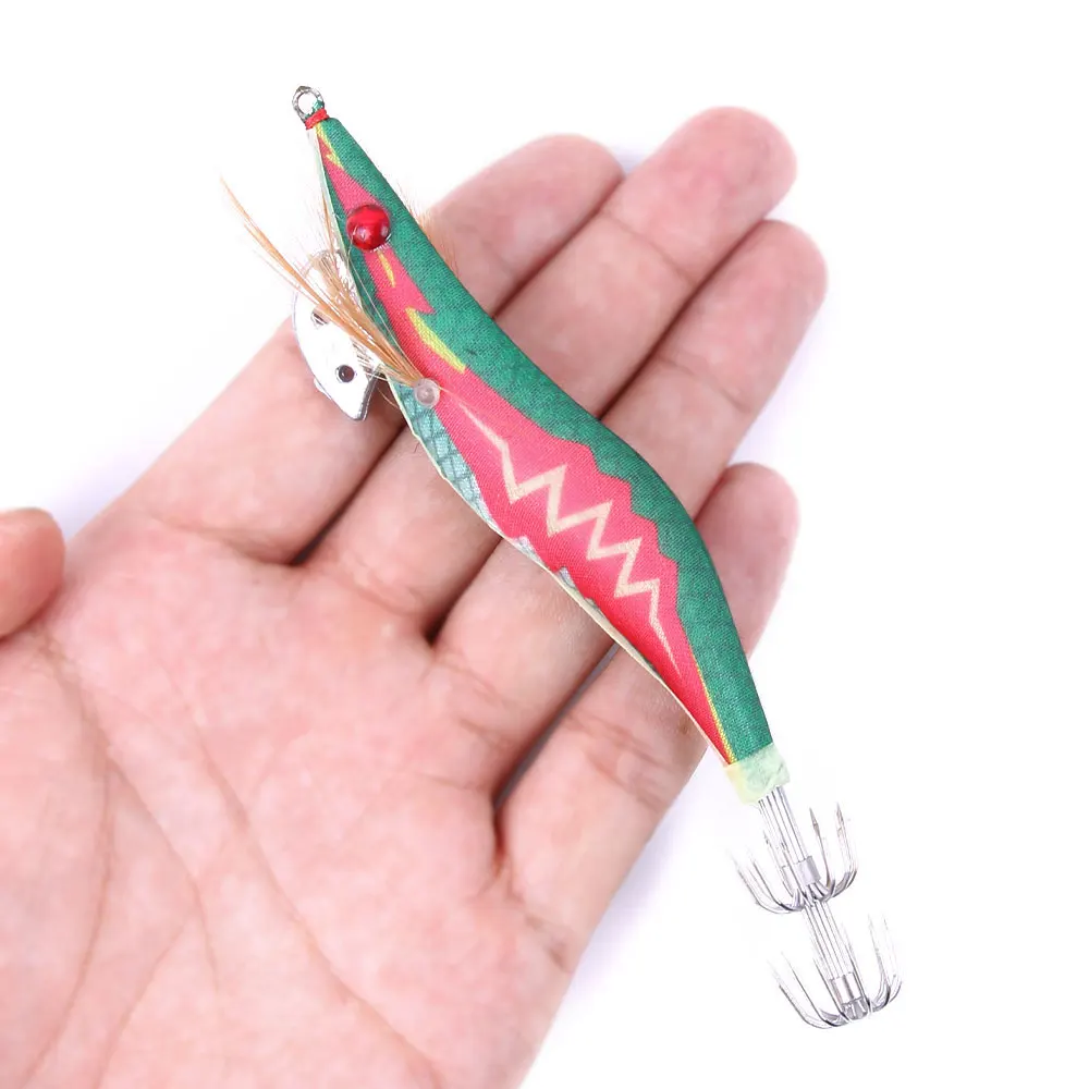 Plantilla de calamar luminosa para pesca, señuelo de camarón de madera, anzuelo 3,5 #, 1 unidad - imagen 5