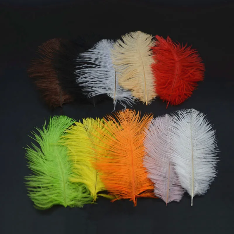 10 Uds., 10 colores, plumas de avestruz, atado de moscas grandes estilo intruso, hierbas de avestruz, ninfa, patrones de moscas, atado de moscas, materiales - imagen 4