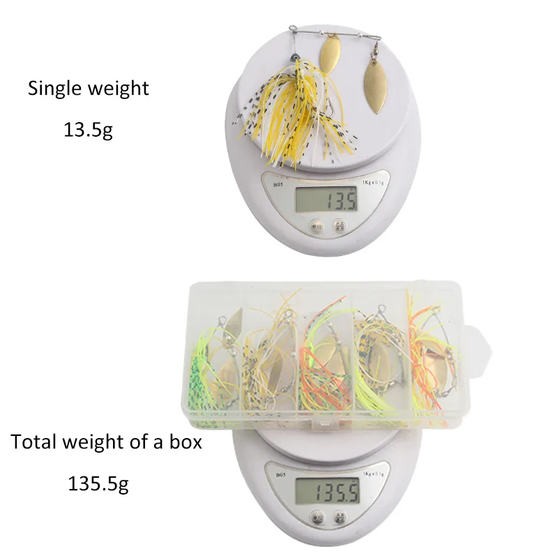 Señuelos de Pesca sumergidos, barba de tiro lejano, cinturón de Metal viejo, hoja de sauce, rotación, ruido, lentejuelas, cebo duro, cuasi pesca - imagen 5