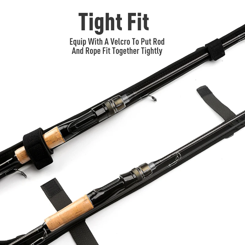 LEYDUN-Cuerda de protección para cañas de pescar, accesorio de 95cm-155cm de longitud, se puede ajustar mejor para la protección, bolsa de almacenamiento - imagen 5