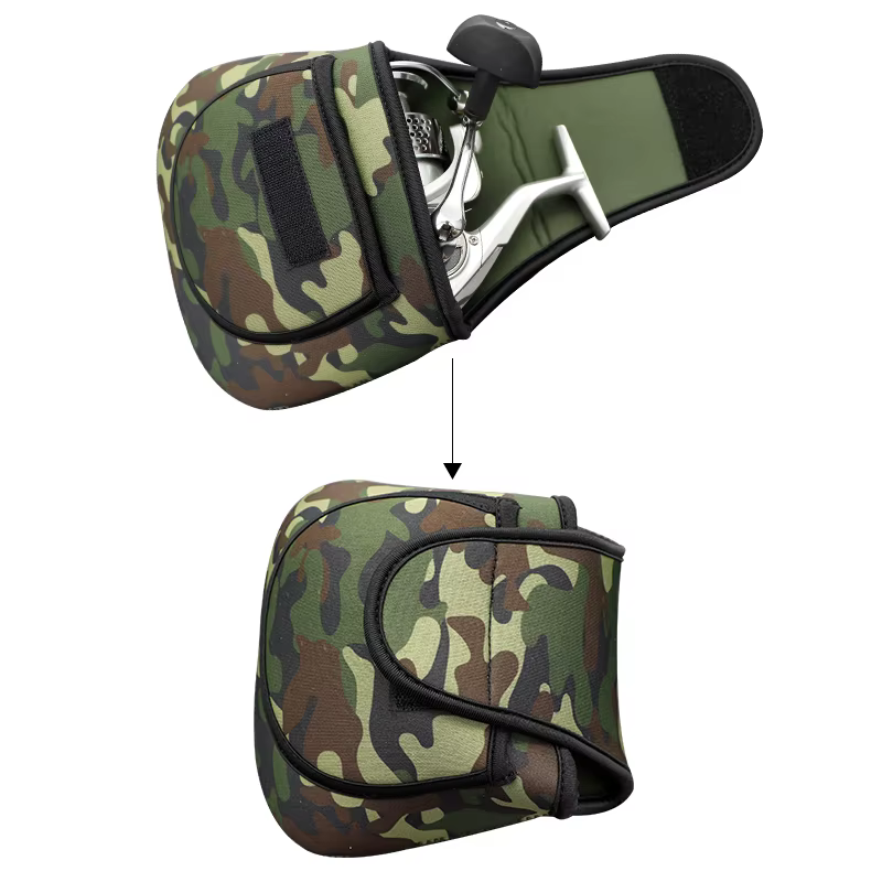 Bolsa de carretes de pesca impermeable, bolsa de rueda giratoria de camuflaje, funda protectora 1000 3000 8000, carretes de pesca giratorios, bolsa de equipo, aparejos de mar - imagen 4