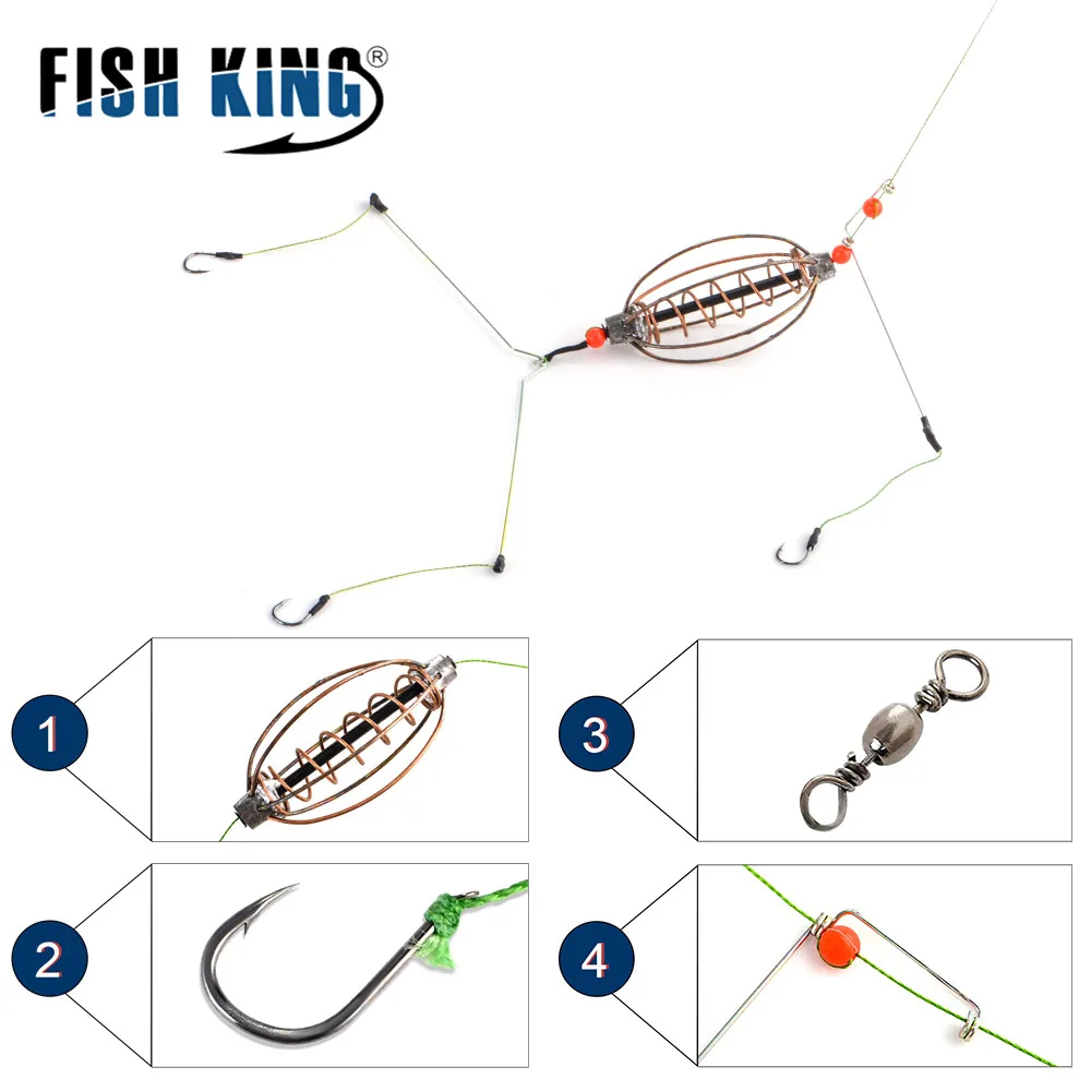 NGB 20g 25g 30g cebo de pesca de carpa jaula alimentador Baitholder plomo gancho de acero de alto carbono accesorios de pesca - imagen 2