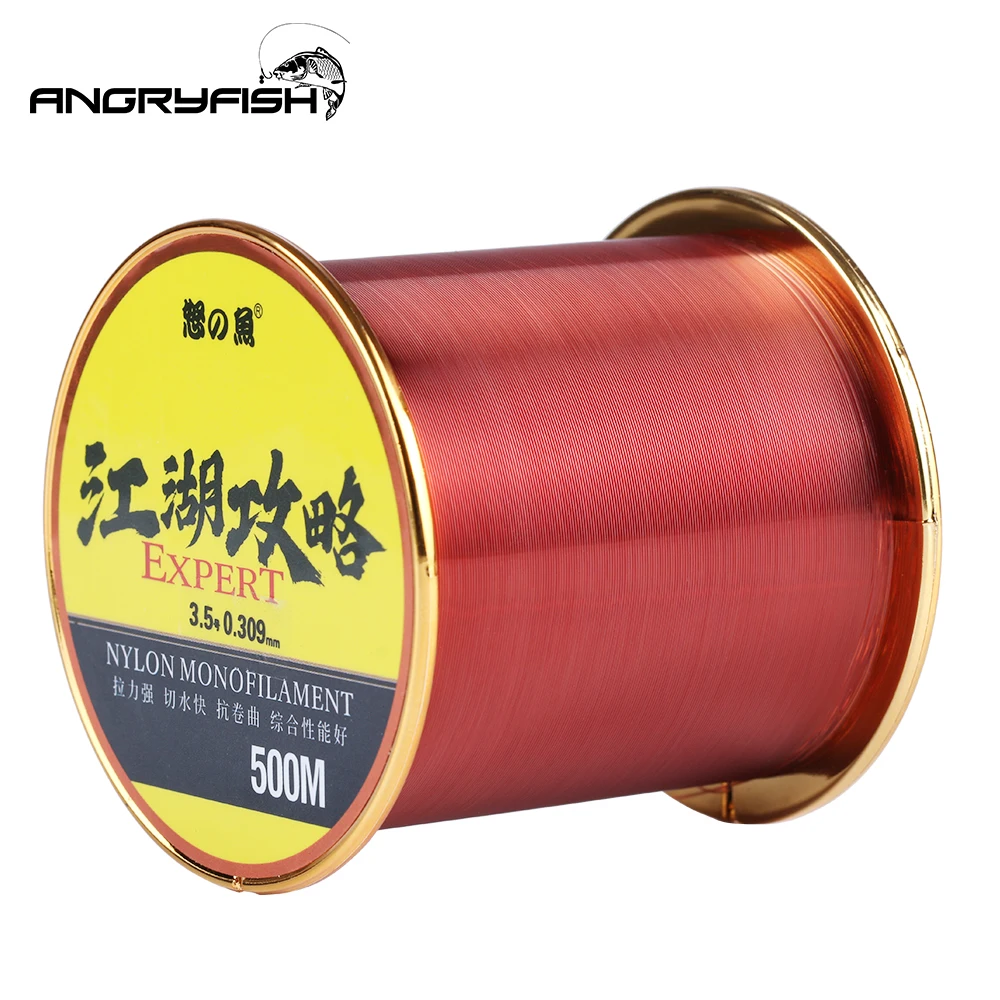 ANGRYFISH-Línea de monofilamento de 500M, sedal de pesca de nailon superfuerte de 3,5-31,1 lb, sedal de hundimiento, accesorios de pesca de carpa - imagen 5