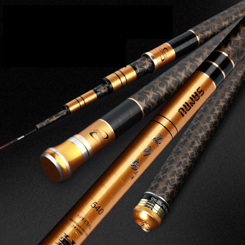 Caña de pescar de Taiwán de 3,6 m-7,2 m, ultraligera, 60T, Spuer de carbono, postes de mano duros, 28 tonalidades, caña de pescar de carpa, equipo de Pesca - imagen 3