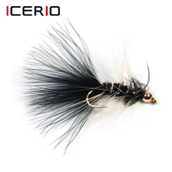 ICERIO-señuelo de pesca de caña larga, 10 unidades, tamaño #10