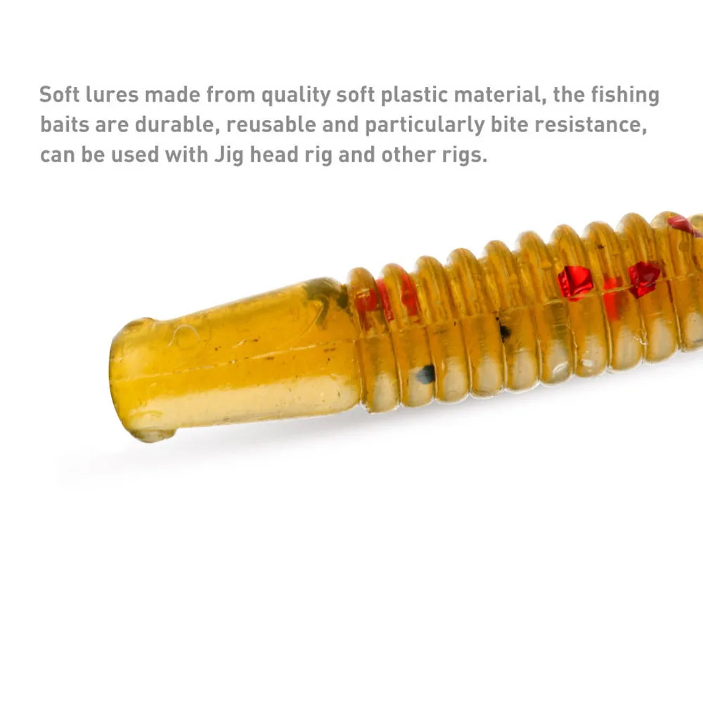 JOHNCOO-señuelo de Pesca de 50 piezas, Swimbait, 55mm, 0,4g, gusano suave, Océano, Roca, lubina, Wobblers, carpa, Peche - imagen 2