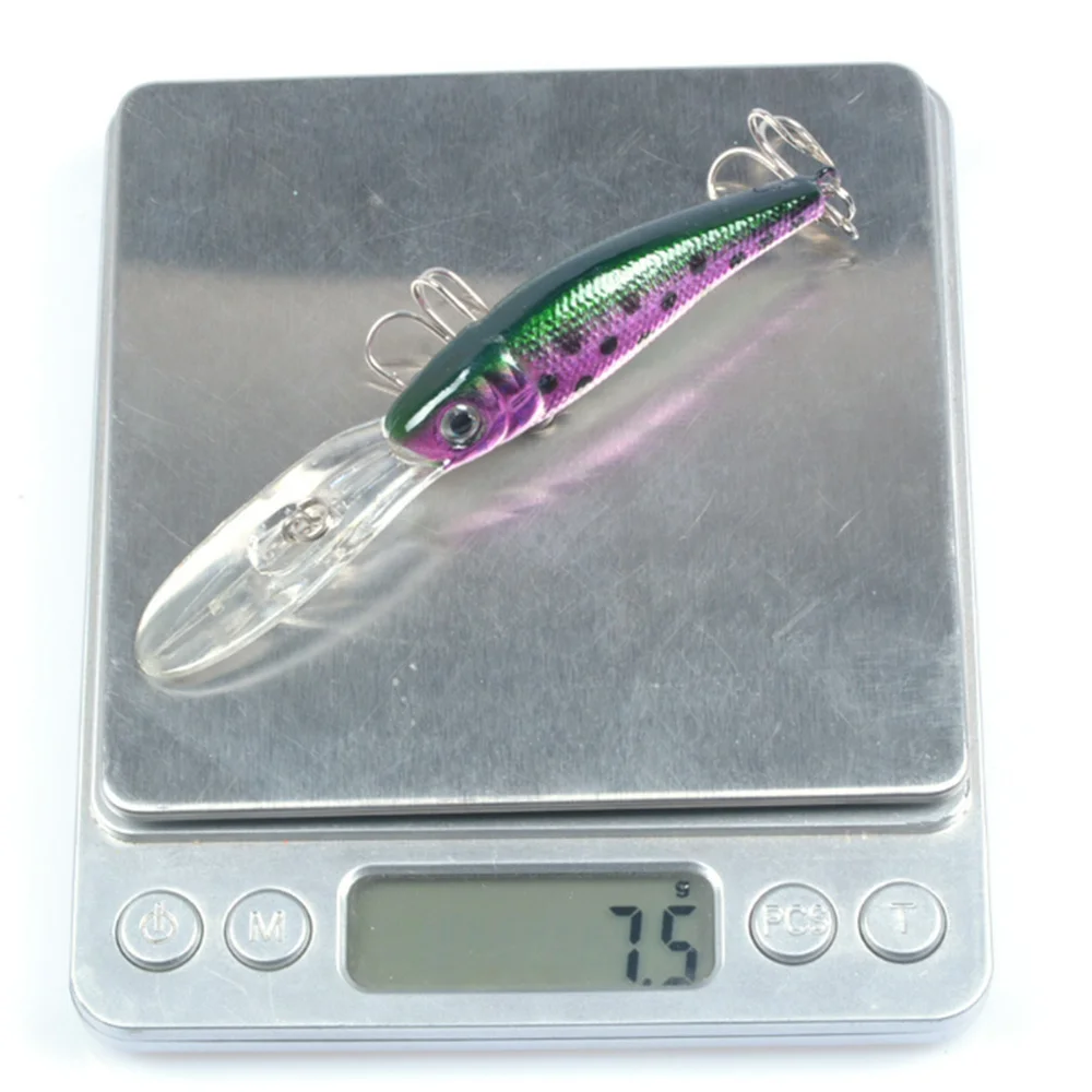 Señuelo de Pesca de pececillos láser, cebo duro Artificial de 10cm y 7,5g, Crankbait, ojos 3D, cebos de plástico Wobbler, aparejos de Pesca, 1 unidad - imagen 3