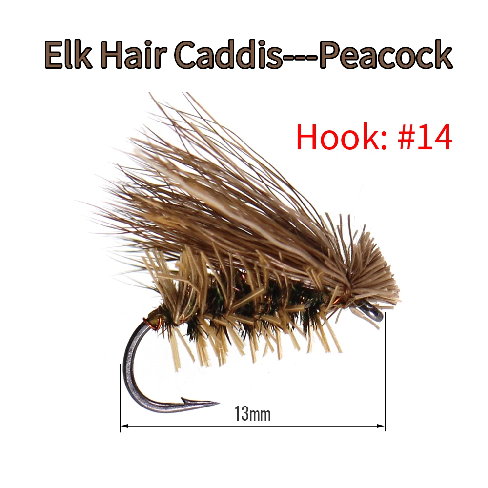 Cebos de pesca con mosca seca, cebo Artificial para trucha y gris, 10 piezas, n. ° 14 - imagen 4