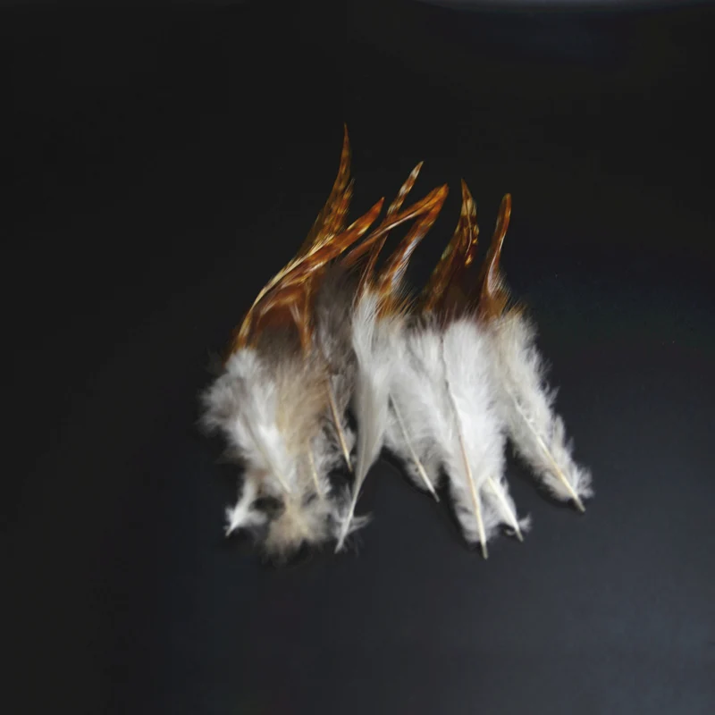 Moscas secas para trucha atadas con plumas de gallo estriadas y sillín - imagen 3