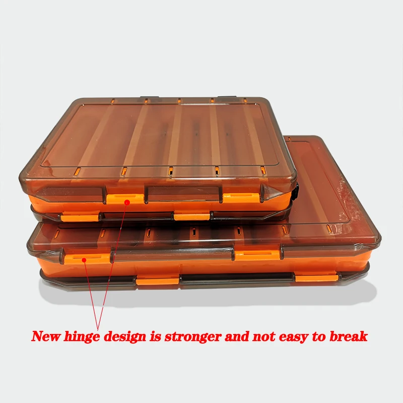 Caja portátil de gran capacidad para aparejos de pesca, maletín con doble compartimento para almacenamiento y transporte de señuelos y artículos para pescar - imagen 3