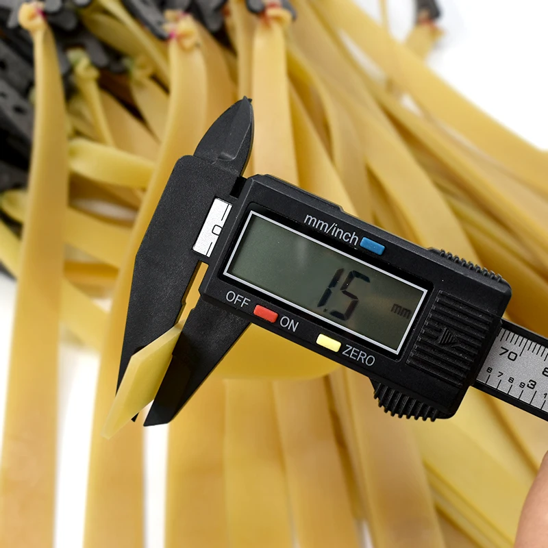 Bandas de goma de látex Natural para caza al aire libre, 3/6/9 piezas, 1,5 Mm, planas, gruesas, para tirachinas, catapulta, accesorios de tiro divertidos, nuevo - imagen 3