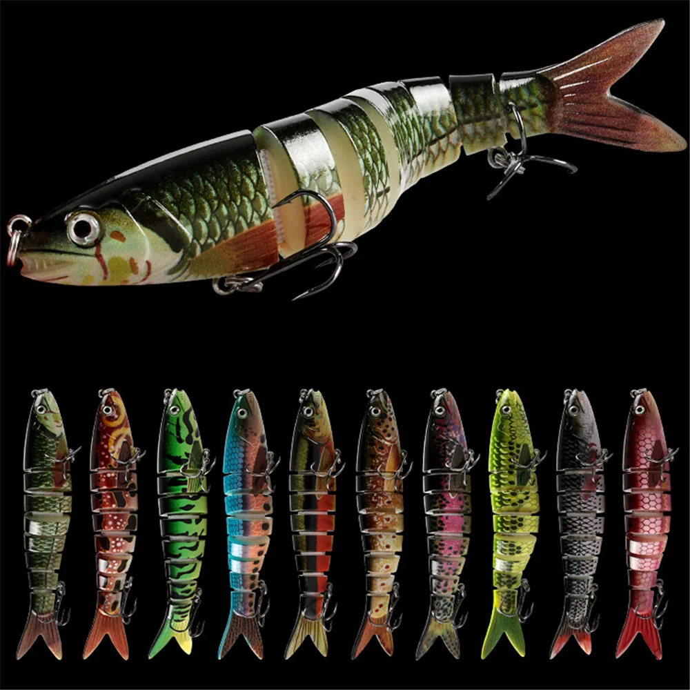 Señuelo de pesca de 8 segmen, 13,5 cm, 20g, Wobbler hundido articulado para Lucio, Swimbait, Crankbait, trucha, lubina, accesorios de pesca, aparejos de cebo - imagen 2