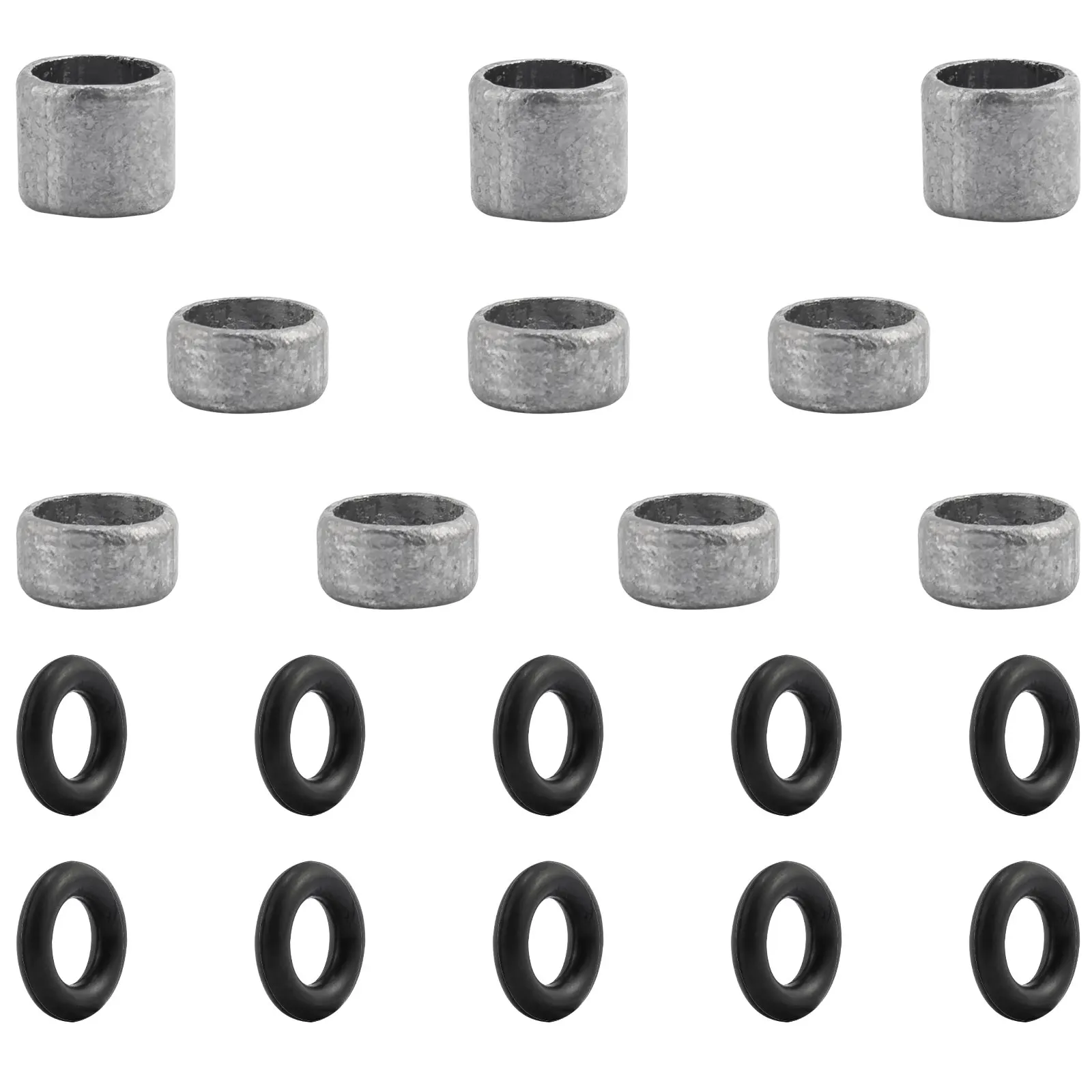 Controlador de ajuste de flotador de pesca, tapón de goma para flotadores antideslizantes de madera de Balsa, peso de plomo de pesca en agua salada, 20 piezas - imagen 2