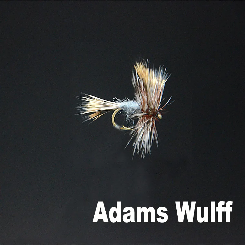 Wulff-cebos de pesca con mosca de paracaídas, juego de moscas secas, trucha Artificial, 4 estilos surtidos, 14-16 #