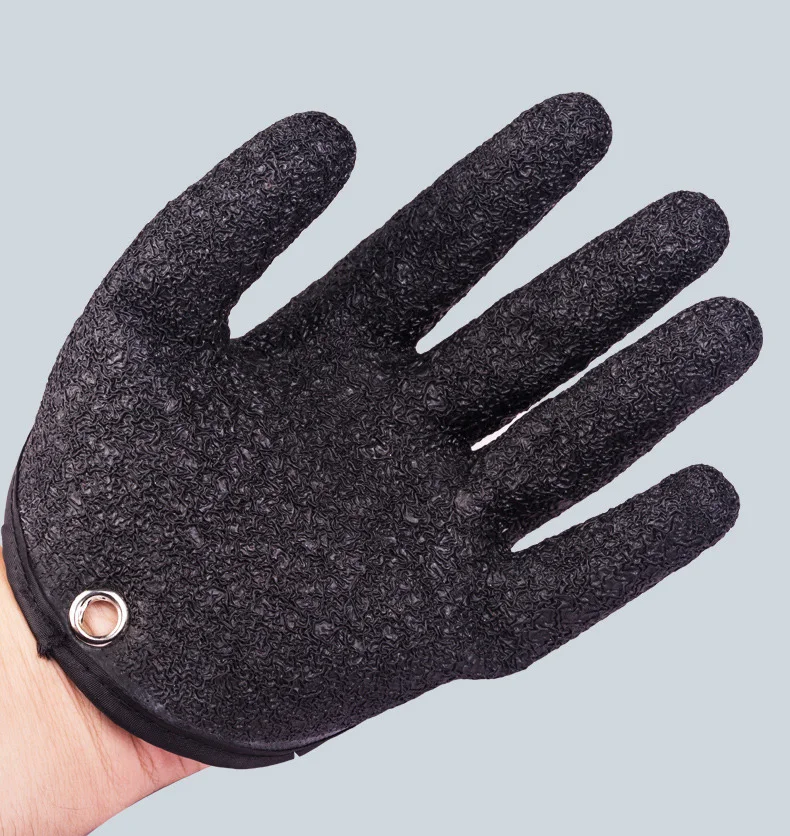 Guantes antideslizantes tejidos de látex para pescar, accesorios de pesca, dedo medio, longitud: 8,5 cm - imagen 2