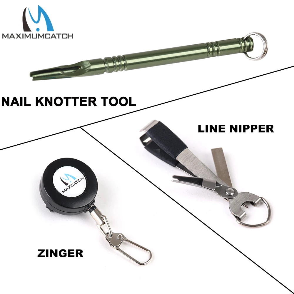 Maximumcatch-Herramienta rápida para atar nudos de uñas, gancho Tyer de bucle, nivel para aparejos de pesca con mosca, anzuelo rápido, anudador de uñas, pinza Zinger de pesca - imagen 5