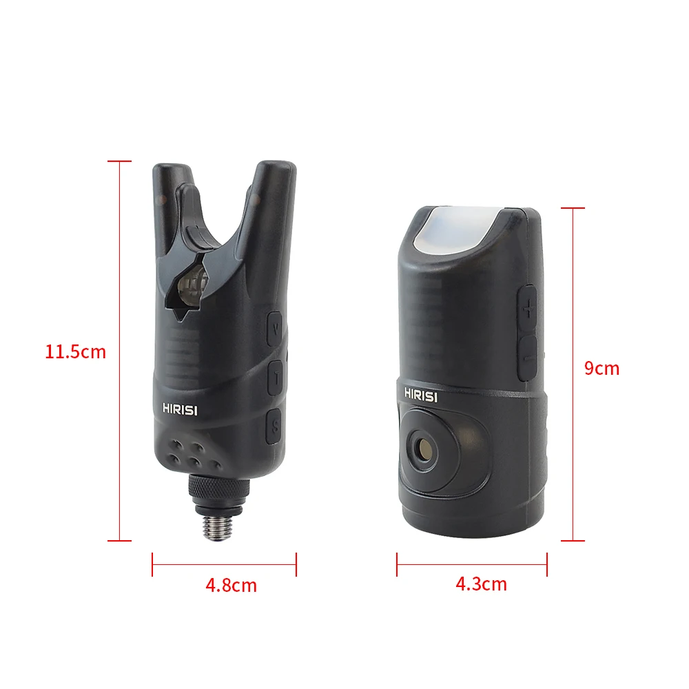 Hirisi-Juego de alarma inalámbrica para pesca de carpa, indicador de alarma de mordedura de pesca, baterías suministradas, accesorios de pesca HRS1 - imagen 3