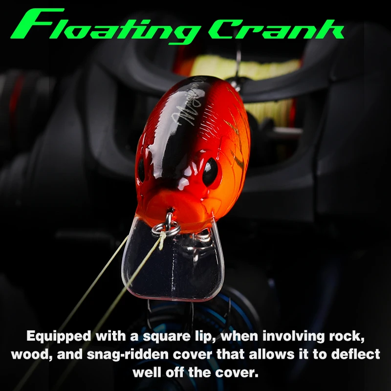 TSURINOYA-señuelo de pesca Crankbait 50F, 50mm, 8,5g, manivela flotante, Artificial, duro, modelo de Lucio - imagen 4