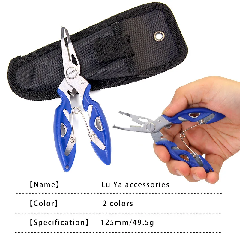 Alicates de pesca, tijeras de línea trenzada, cortador de señuelos, removedor de anzuelos, etc. Herramienta de aparejos, pinzas de uso de pescado, tijeras multifunción - imagen 3