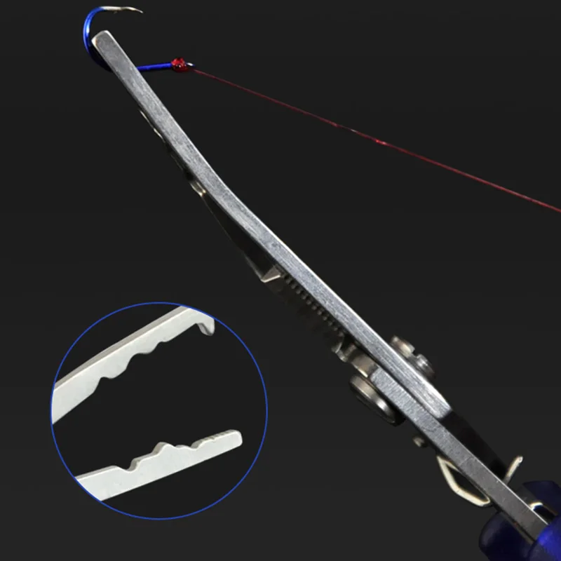 WDAIREN-Alicates de pesca multiherramienta, Mini tijeras de acero inoxidable plegables portátiles, cortador de línea, elimina el gancho, herramientas de pesca - imagen 4