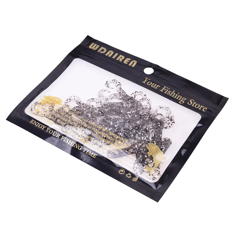 Señuelos blandos de gusano de silicona, anzuelos artificiales de 4cm y 0,7g, aparejos de pesca de Lucio, Carpa, olor a Camarón, sal, 20 Uds. - imagen 5