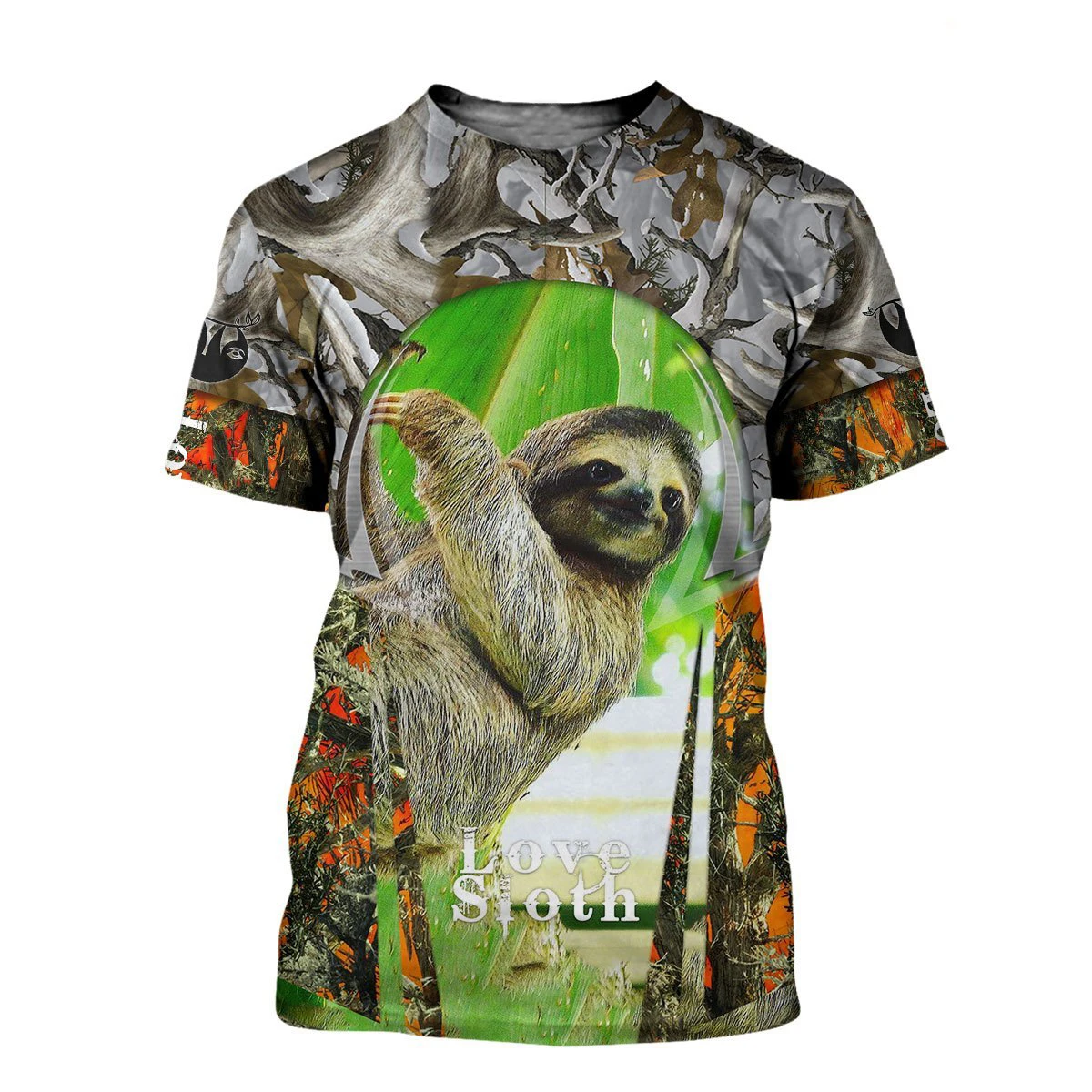 TX0183 Camiseta de pesca para verano – estampado 3D caza perezoso - imagen 2