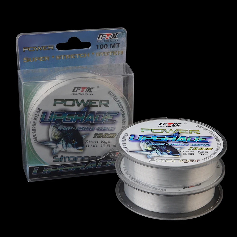 FTK-sedal de pesca de nailon súper fuerte, 100M, 4,136LB-34,32LB, accesorios de pesca de carpa de agua dulce, 0,14mm-0,50mm - imagen 5