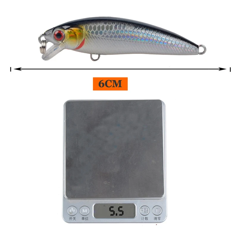 Señuelo artificial para pesca deportiva en río, cebo duro en variedad de modelos, de 5g y 50 mm, tipo Crankbait, Minnow y Wobbler por 1 unidad - imagen 2