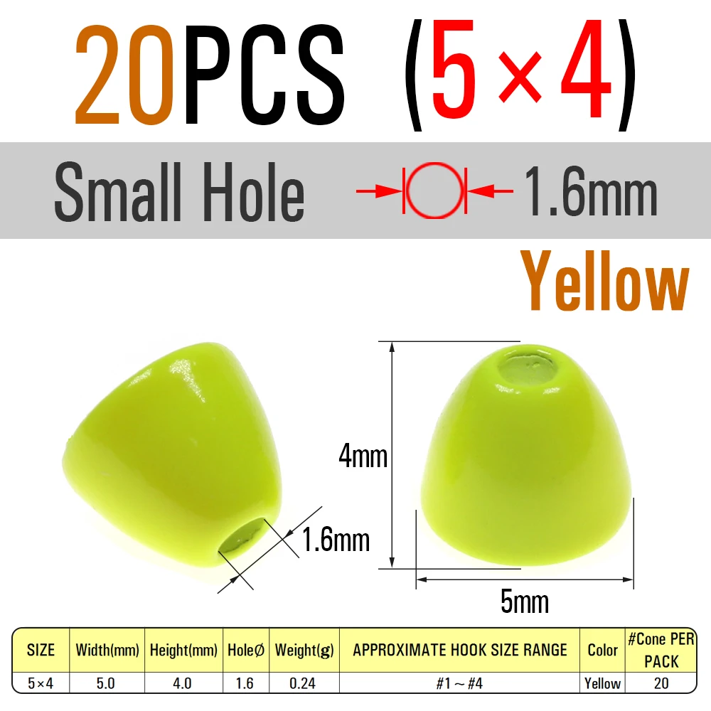S hole 5X4 Yellow
