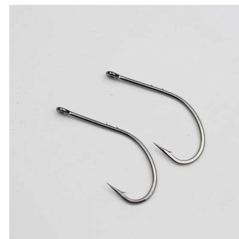 2000 Uds anzuelo doble espalda púas espina mango largo vástago boca torcida insecto cebo carpa pesca con mosca aparejos Accesorios Pesca - imagen 4