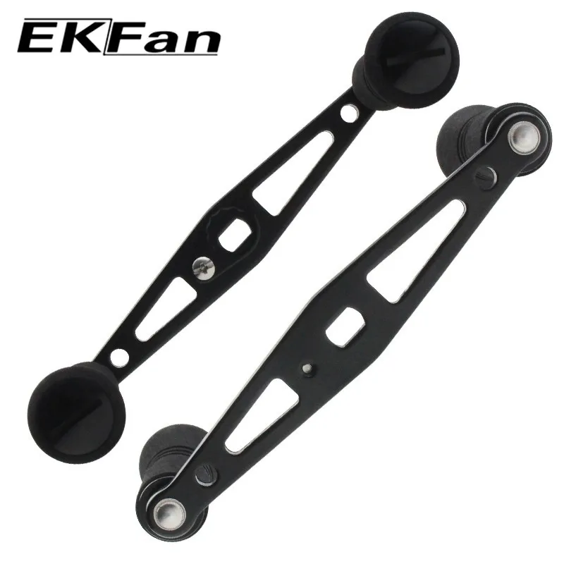 EKFan-mango de carrete de pesca de aleación de aluminio, herramienta de bricolaje con perilla EVA para carrete de pesca de 8x5MM, agujero DAI, 110mm