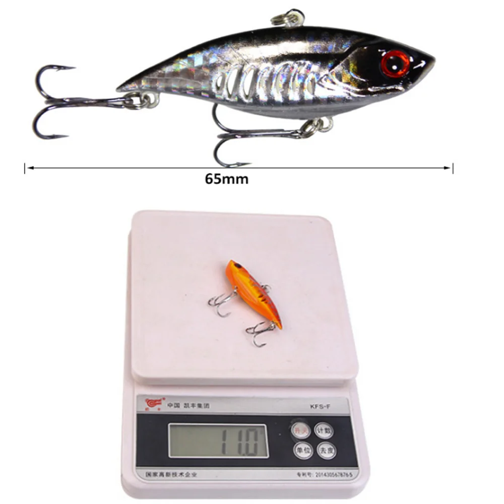 Señuelo de pesca que se hunde VIB, anzuelos triples artificiales duros de 6,5 cm /11g, para Jigging de hielo de invierno, aparejos Wobblers Crankbait, 1 unidad - imagen 2