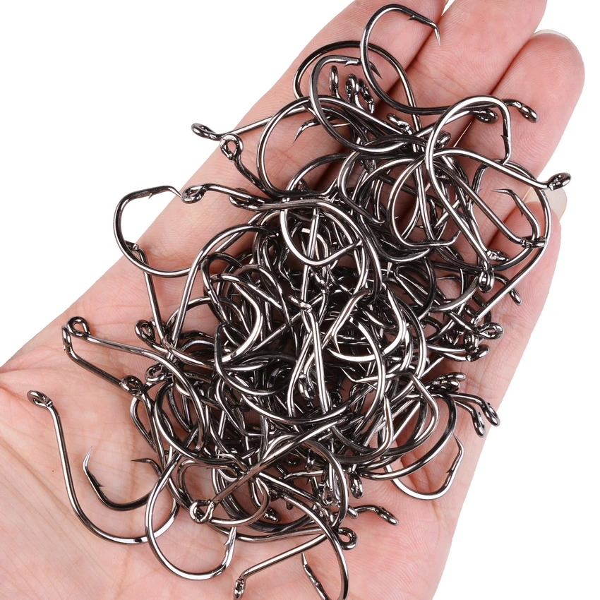 20 unids/caja anzuelo de pesca de pulpo, anzuelos de pesca en el mar, cebo circular deportivo compensado, anzuelos, accesorios de pesca de carpa 6 #   - # 7/0 Ganchos - imagen 5