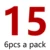 15  6pcs per pack