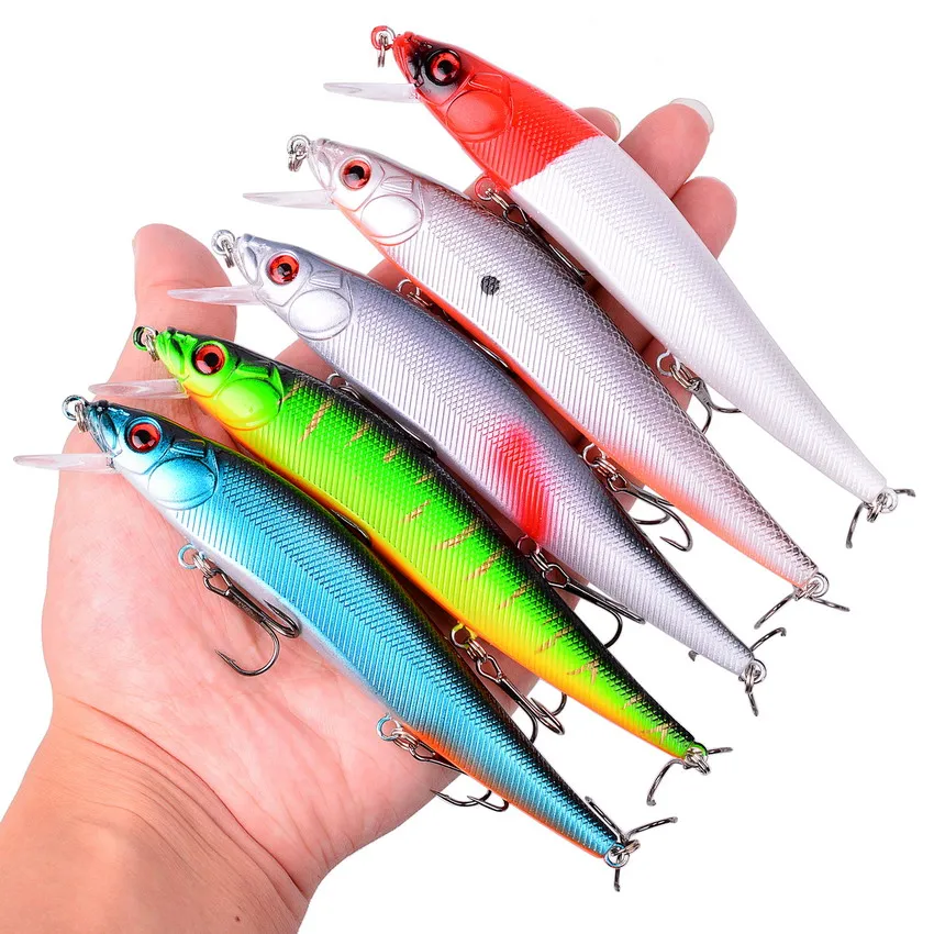 Señuelo de pesca de 14cm, 21g, Topwater wobbler 3D Eyes Minnow Hard Bait 3 anzuelos Crankbait, aparejos de pesca flotantes - imagen 2