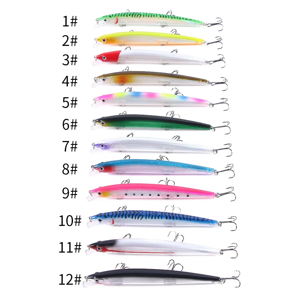 1 Uds. Señuelos de Pesca delgados Tide Minnow 13,5 cm/15,5g cebo duro de Pesca Crankbaits Isca artificiales Pesca mar Wobbler cebos de natación - imagen 5