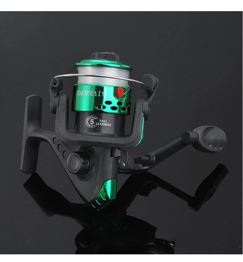 Este carrete de pesca presenta 5 duraderos