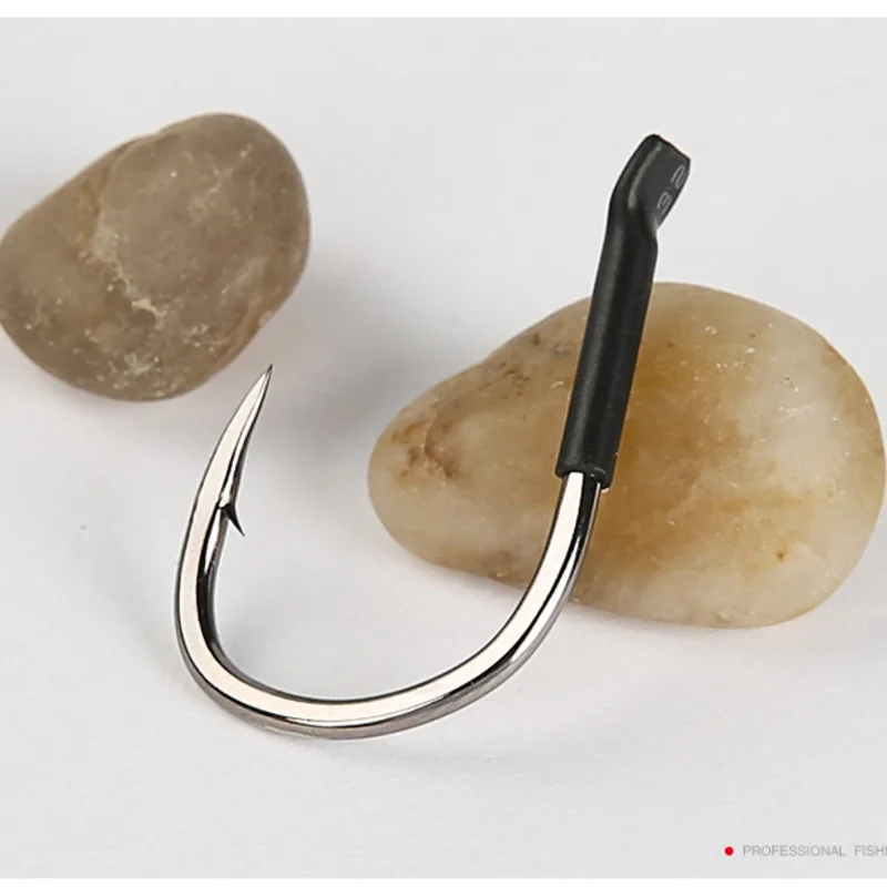 Anzuelo de pescado 100 unids/lote, anzuelos de cabeza plana con púas, boca torcida, agua dulce y salada, accesorios para aparejos de Pesca - imagen 4