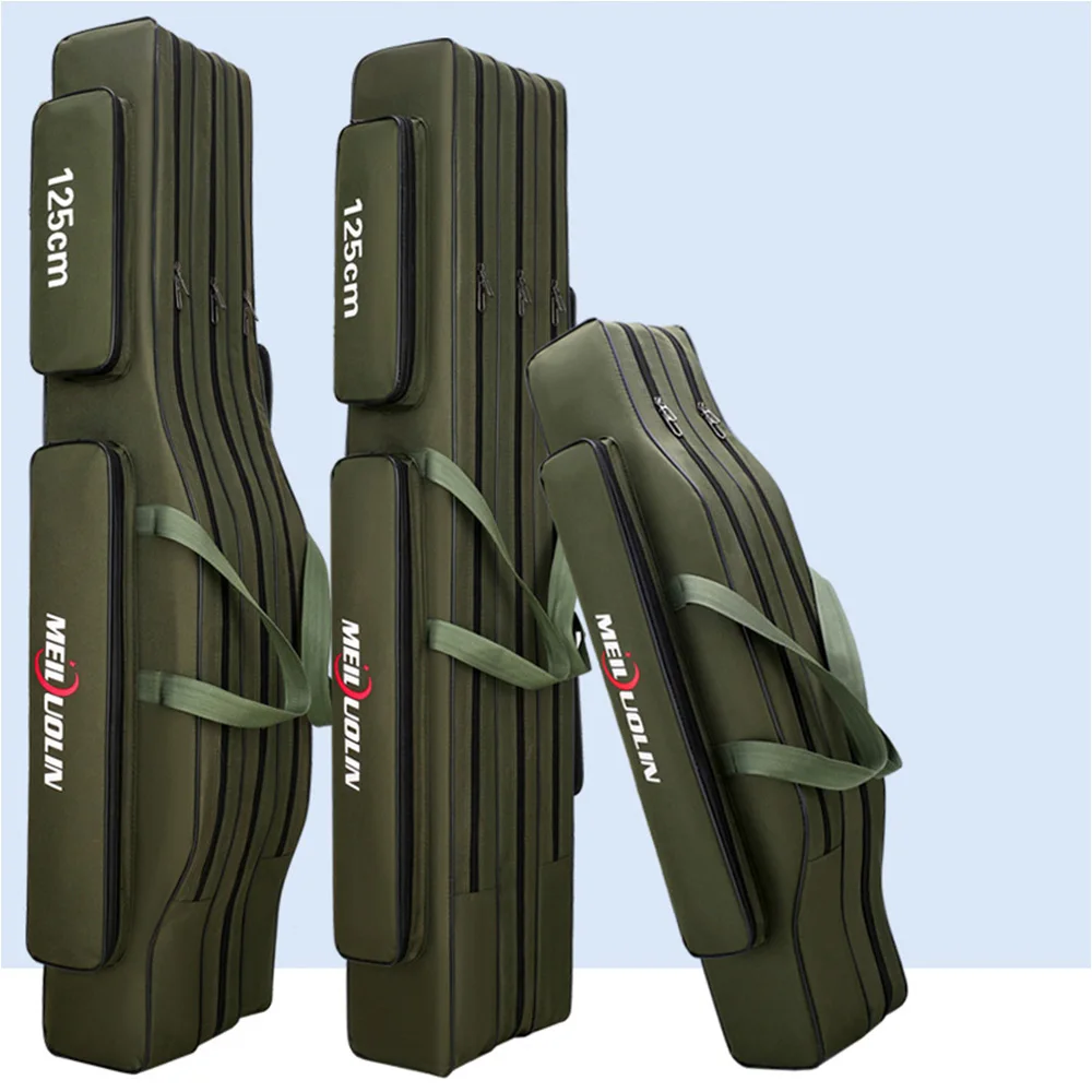 Bolsa impermeable para caña de pescar, bolsa de tela Oxford gruesa de 2/3 capas, gran capacidad, resistente al desgaste, aparejos de pesca, X548G - imagen 3