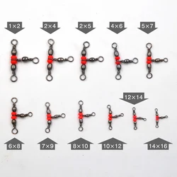 MNFT Conector Giratorio Triple T-Turn – Para línea cruzada de pesca