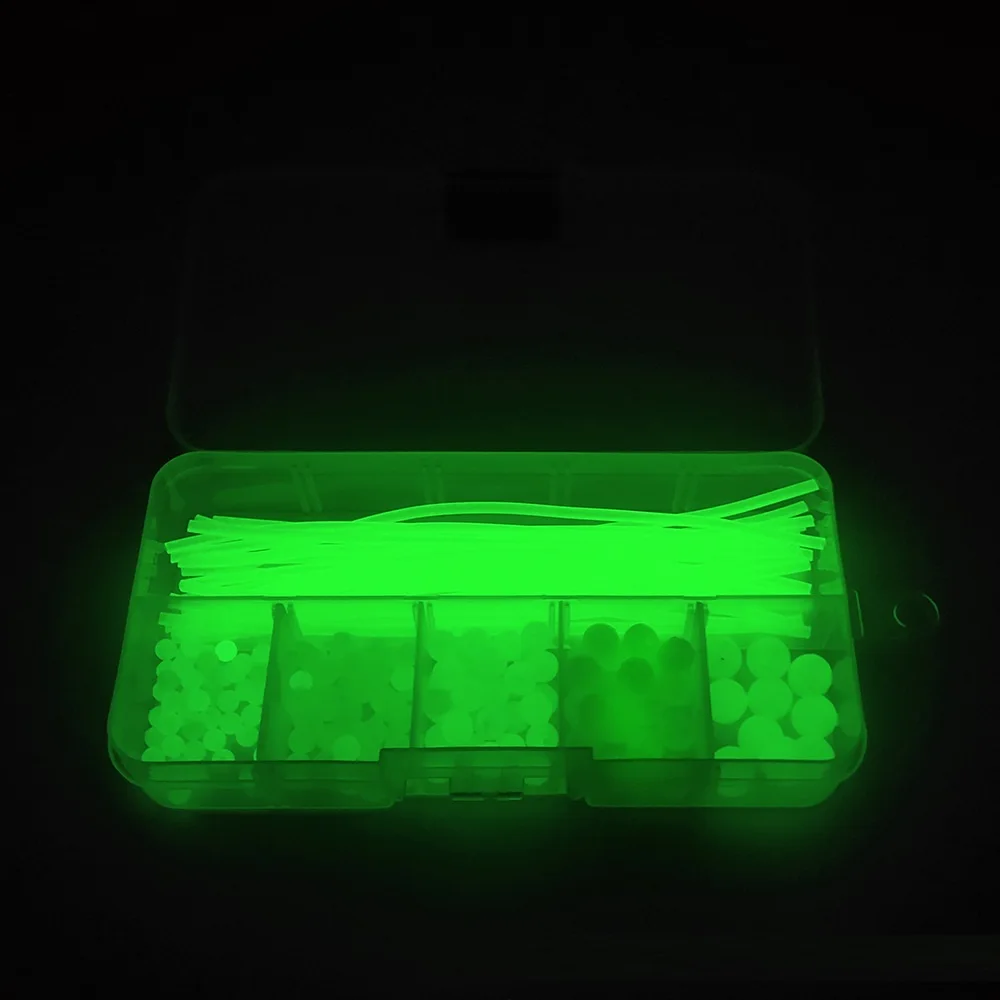 Cuentas circulares luminosas para el espacio de pesca, traje de tubo luminoso, bolas flotantes, tapón de pesca nocturna y accesorios de aparejos de mar profundo, 170 Uds. - imagen 4